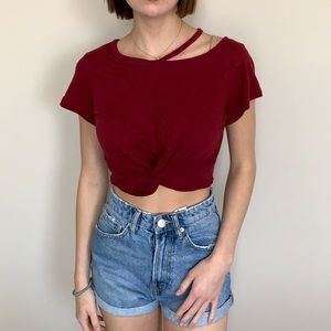 Tied crop top